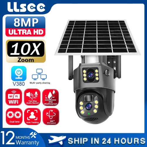 4G SIM Card 1080P PTZ IP Infrared Surveillance Camera with Solar Panel