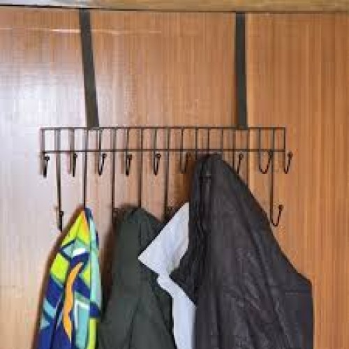 Over The Door 19-Hook Hanger – Durable Metal Door Organizer Rack for Clothes, Bags and Towels