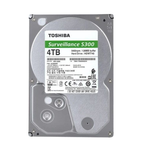 Toshiba 4TB S300 Surveillance SATA Internal Hard Drive – Reliable 24/7 Security Storage for CCTV and NVR in Bangladesh