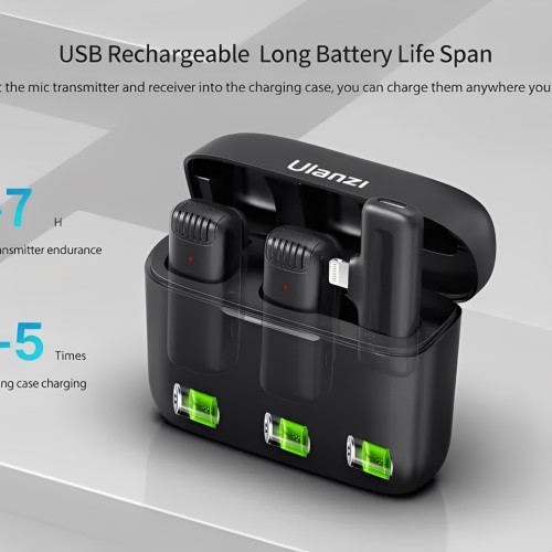 Ulanzi J12 2-in-1 Plug Play Wireless Lavalier Microphone – Original in Bangladesh