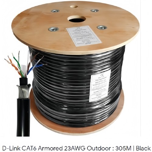 CAT6 Outdoor Armored Cable (D-Link 305m) – High-Speed LAN and  Underground Networking Cable