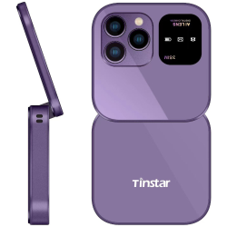 Tinstar T888 Dual SIM Folding Feature Phone – 1000mAh Battery, Wireless FM and Loudspeaker