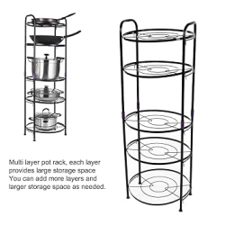 5 Layer Stainless Steel Pot Rack – Space-Saving Cookware Organizer for Modern Kitchens