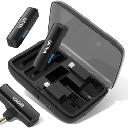 BOYA BOYALINK Wireless Lavalier Microphone Dual Mic System for iPhone, Android and Camera – All-in-One Wireless Mic in Bangladesh