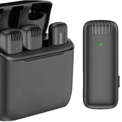 J13 Wireless Lavalier Microphone With Charging Case – Noise Cancelling Wireless Mic for Android and iPhone in Bangladesh