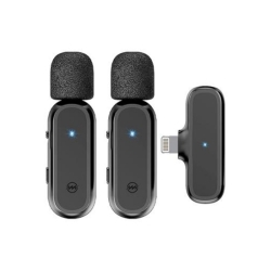 K61 Wireless Lavalier Microphone with Charging Box – Noise Cancelling Clip-on Mic for Android and iPhone in Bangladesh