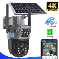 4G SIM Card 1080P PTZ IP Camera with Solar Panel – Wireless, Night Vision and Outdoor Security