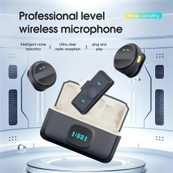 SX21 Magnetic Mini Dual Wireless Microphone Price in Bangladesh | Type-C Plug and Play ENC Noise Cancelling Mic for Smartphones and Cameras